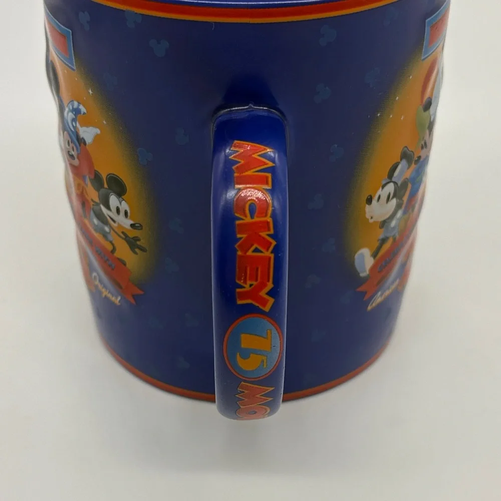 Disney Blue Mickey Mouse 75th Anniversary Raised 3D Mug - Picture 3 of 6